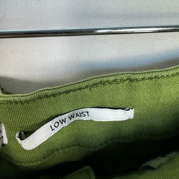 Bershka Micro 90s Buckle Detail Low Rise Ultra Mini Skirt In Khaki Green Size 6 - Picture 8 of 13